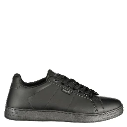 Black Polyester Athletic Sneakers