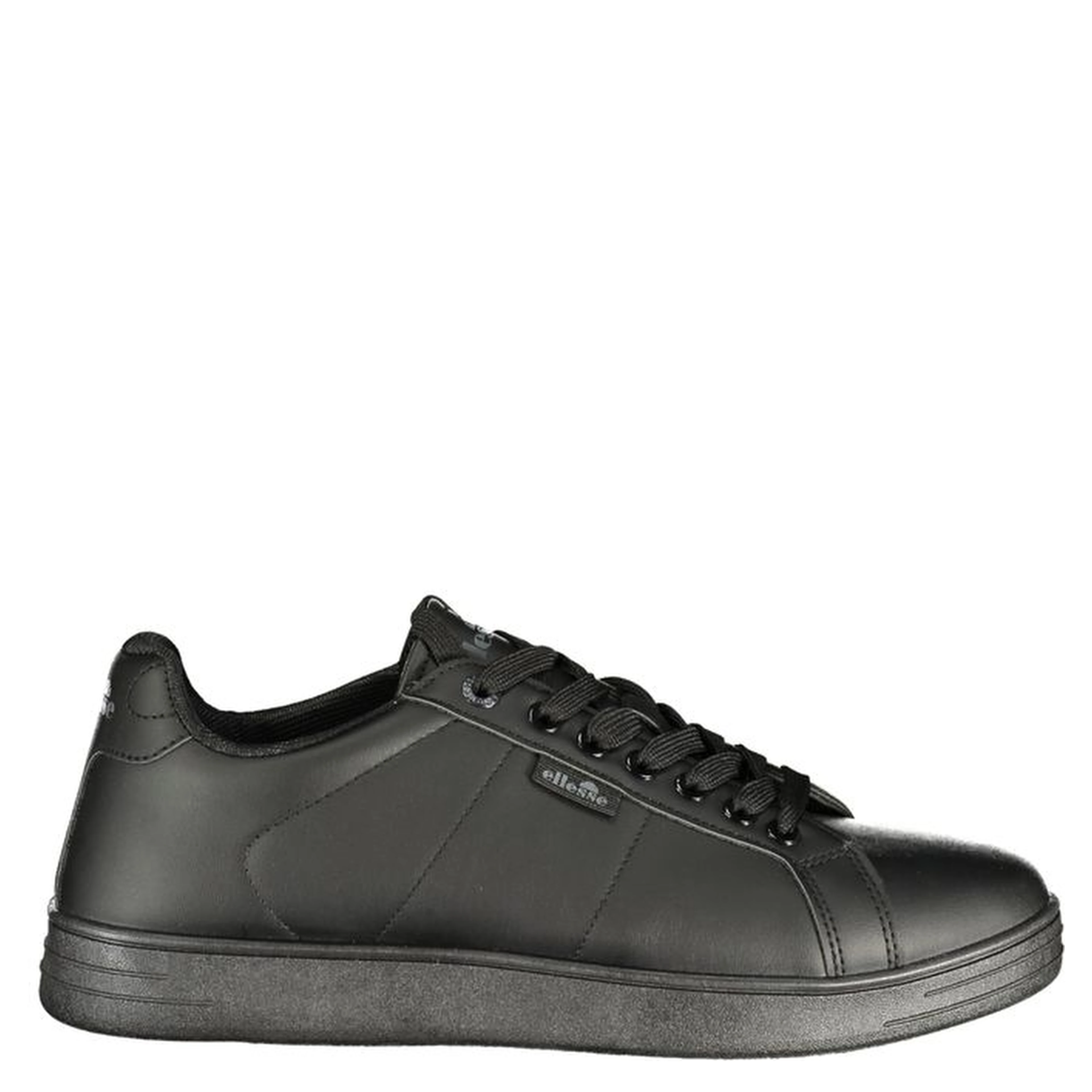 Black Polyester Athletic Sneakers