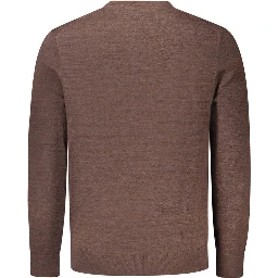 Brown Cotton Men's Sweater