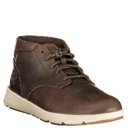 Brown Polyurethane Men Sneakers