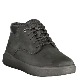 Black Polyester Mens Sneaker