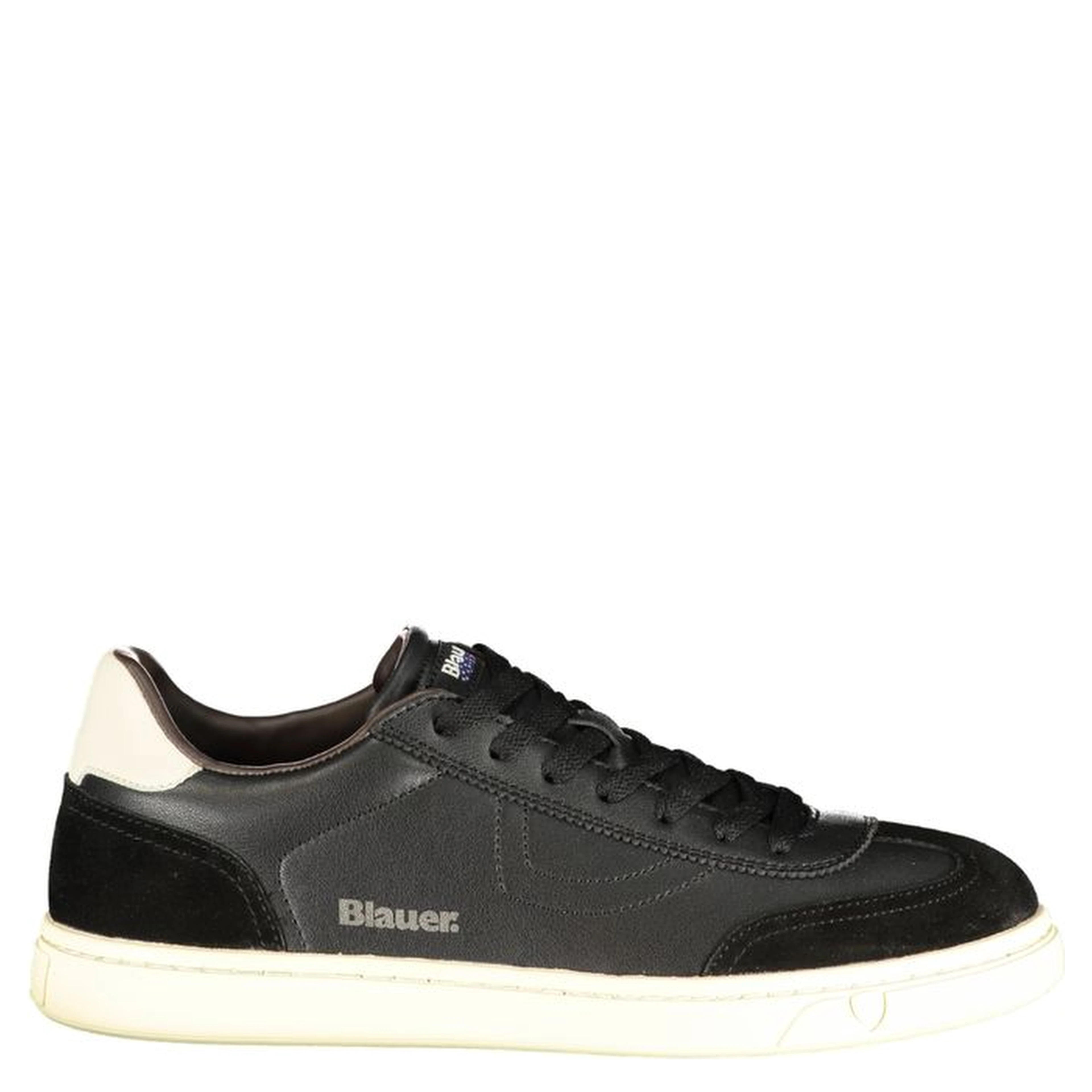 Black Polyester Athletic Sneakers