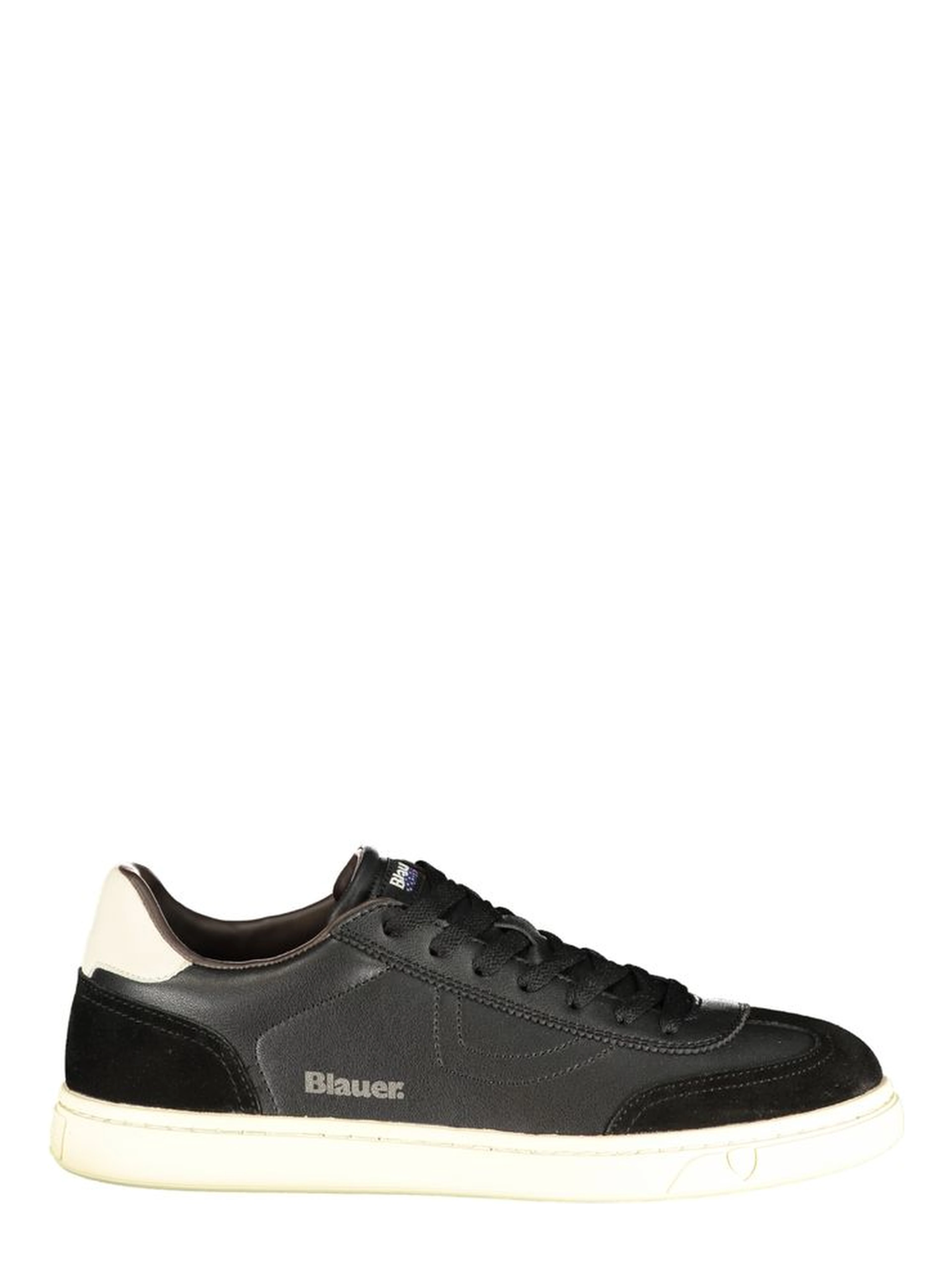 Black Polyester Athletic Sneakers
