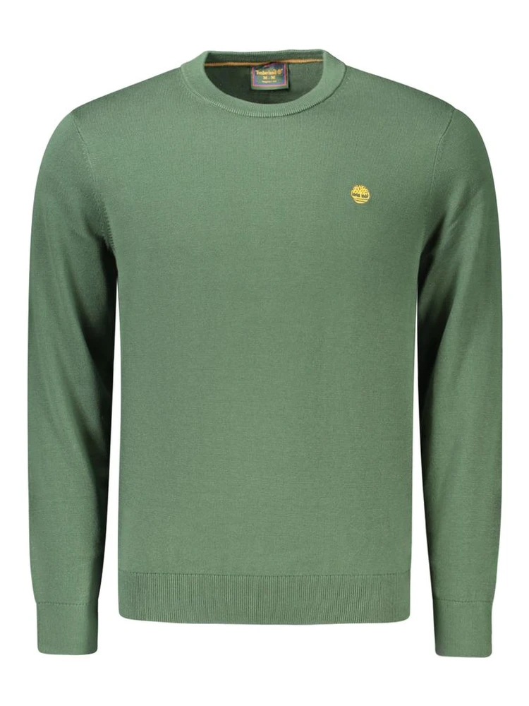 Green Cotton Men's Sweater