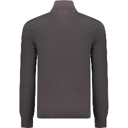 Black Cotton Men's Sweater