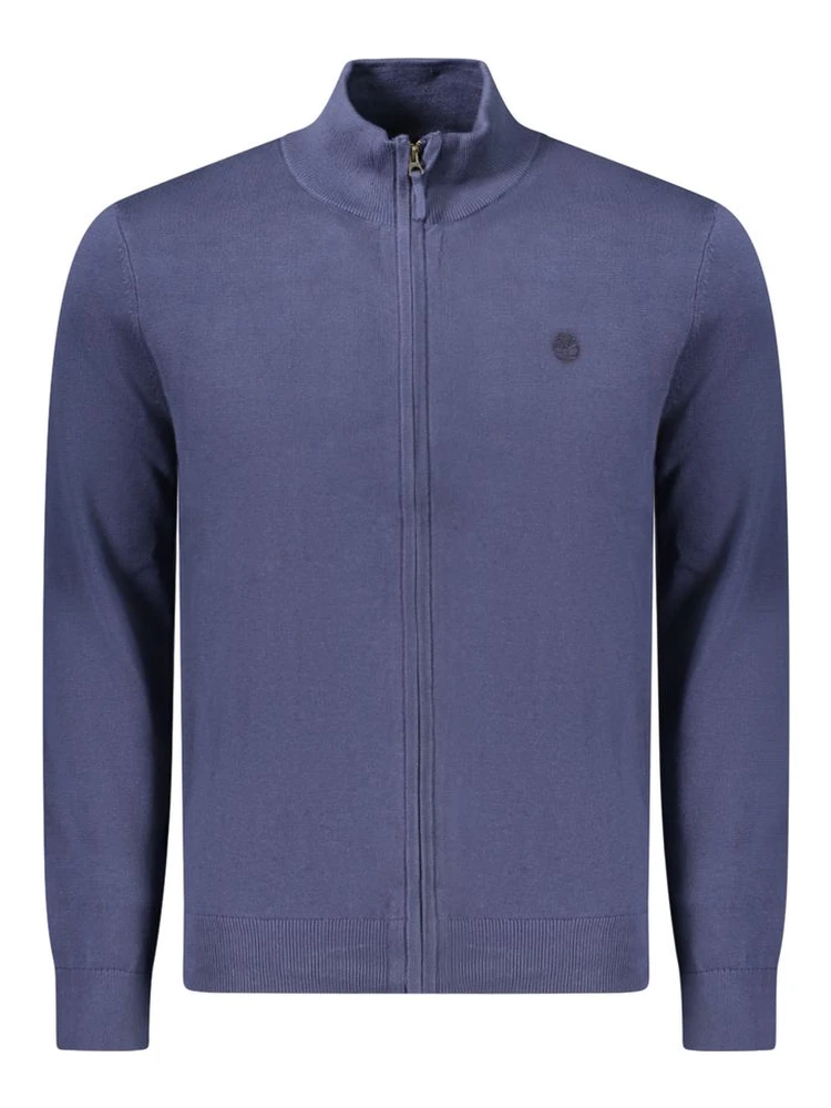 Blue Cotton Men Sweater