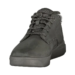 Black Polyester Mens Sneaker
