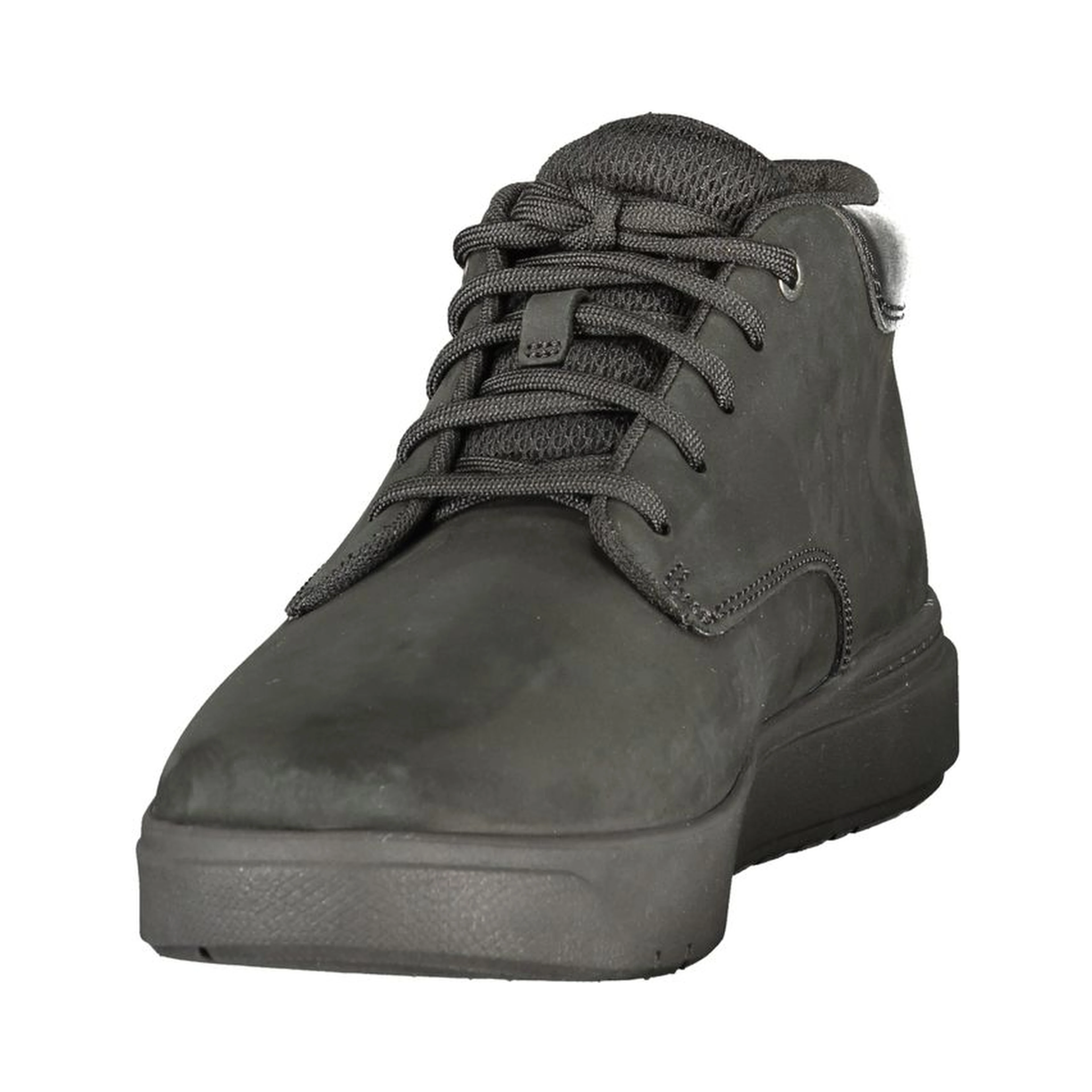 Black Polyester Mens Sneaker