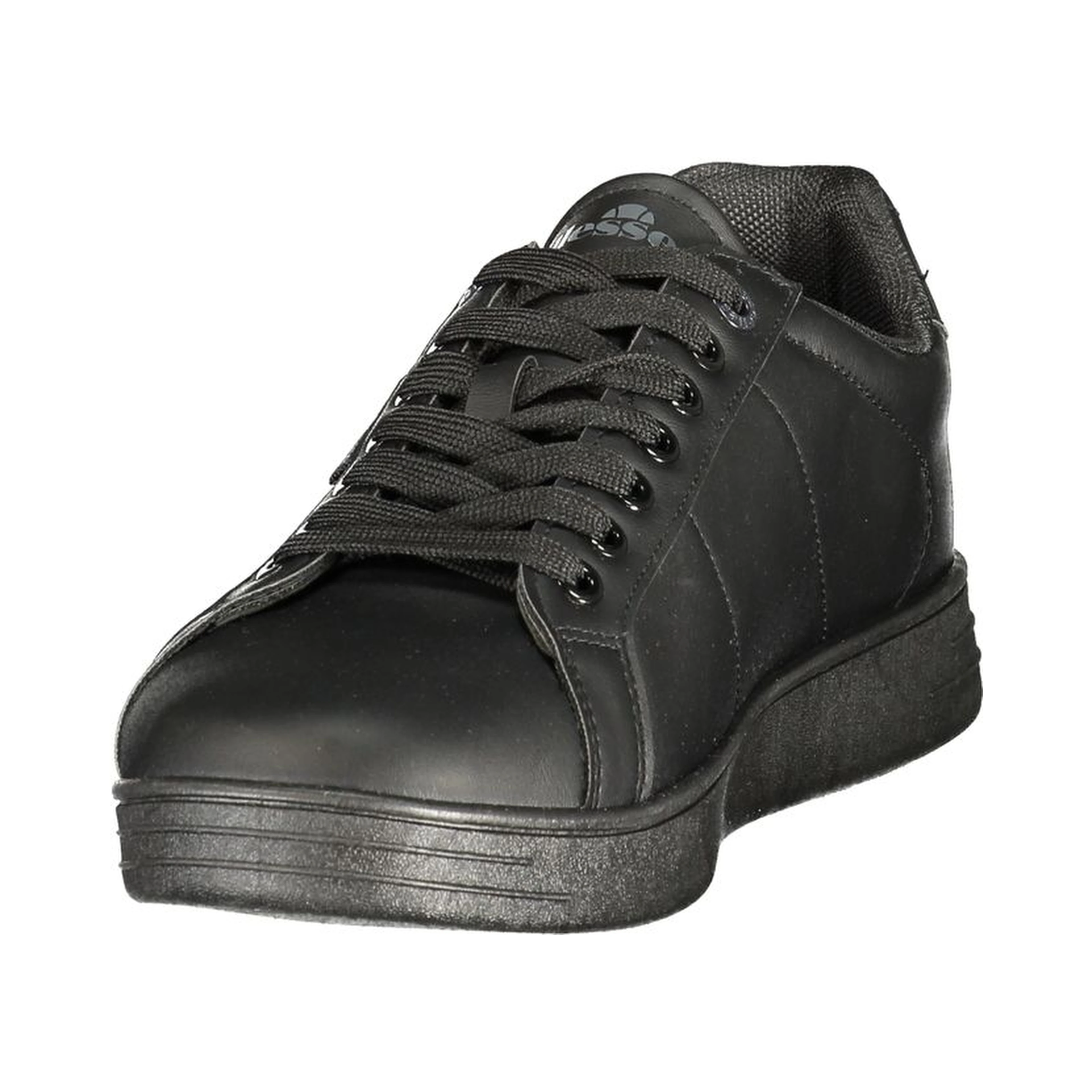 Black Polyester Athletic Sneakers