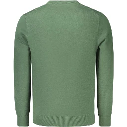 Green Cotton Men's Sweater