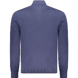 Blue Cotton Men Sweater