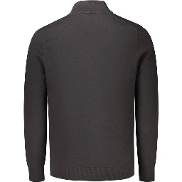 Black Cotton Men's Sweater