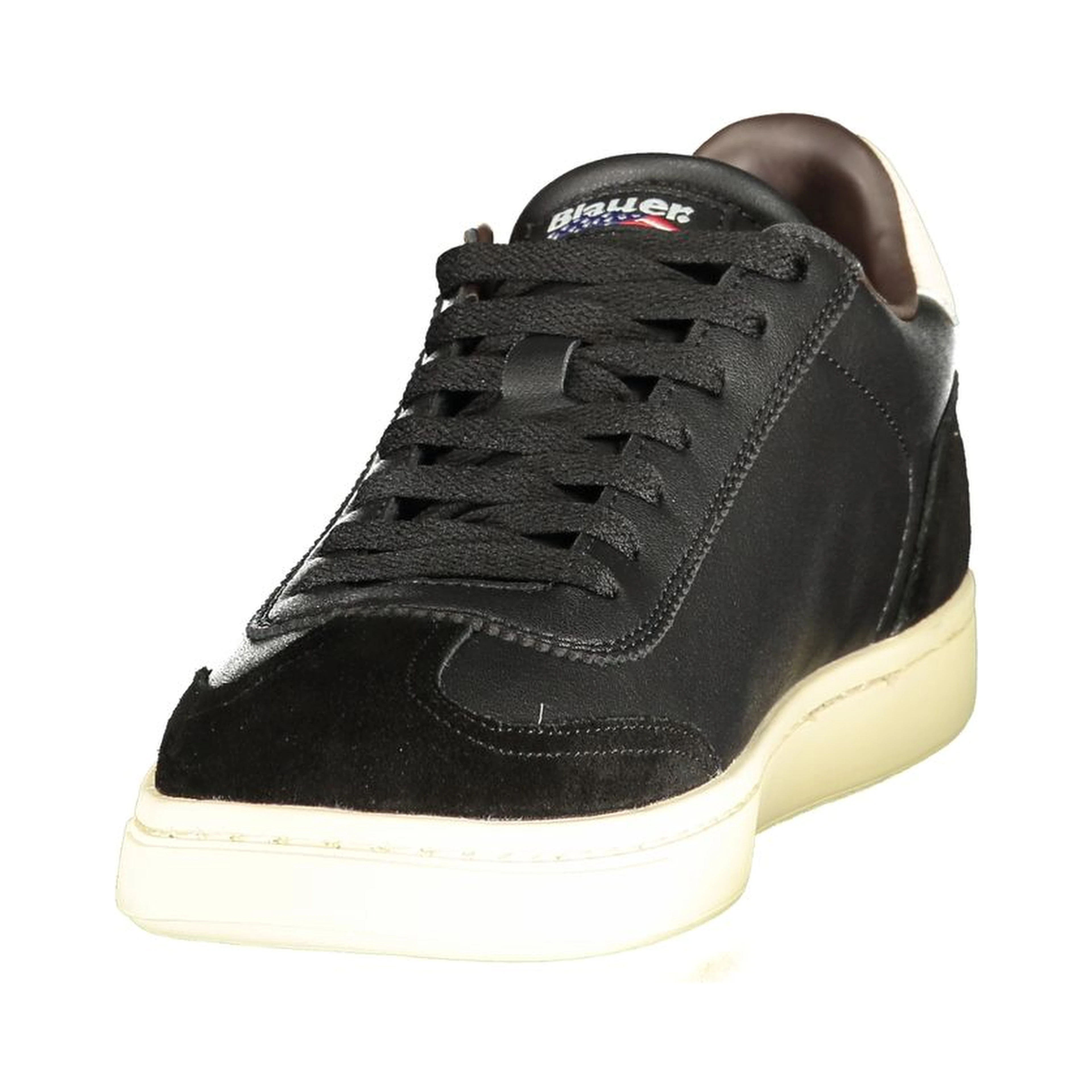Black Polyester Athletic Sneakers