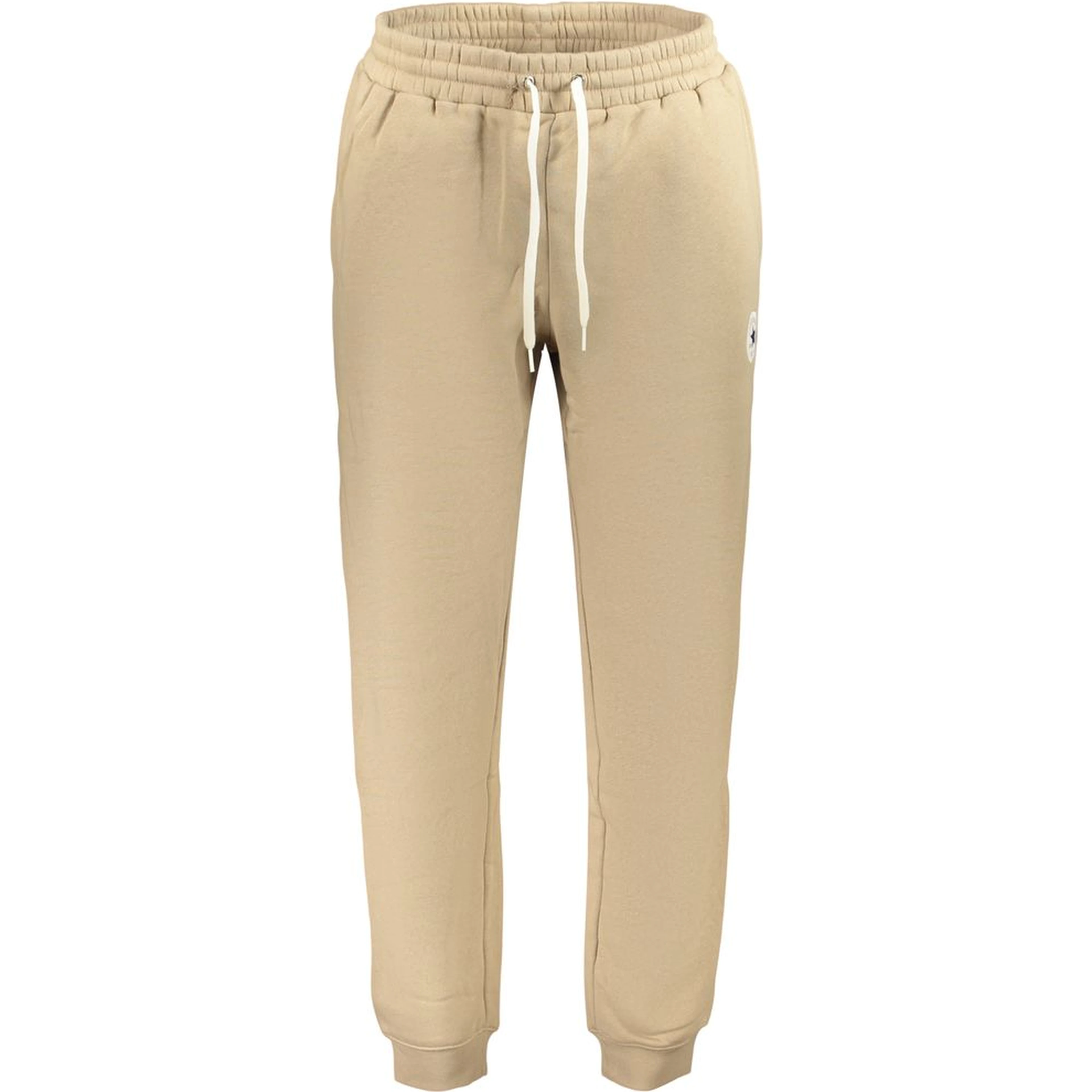 Beige Cotton Mens Trousers