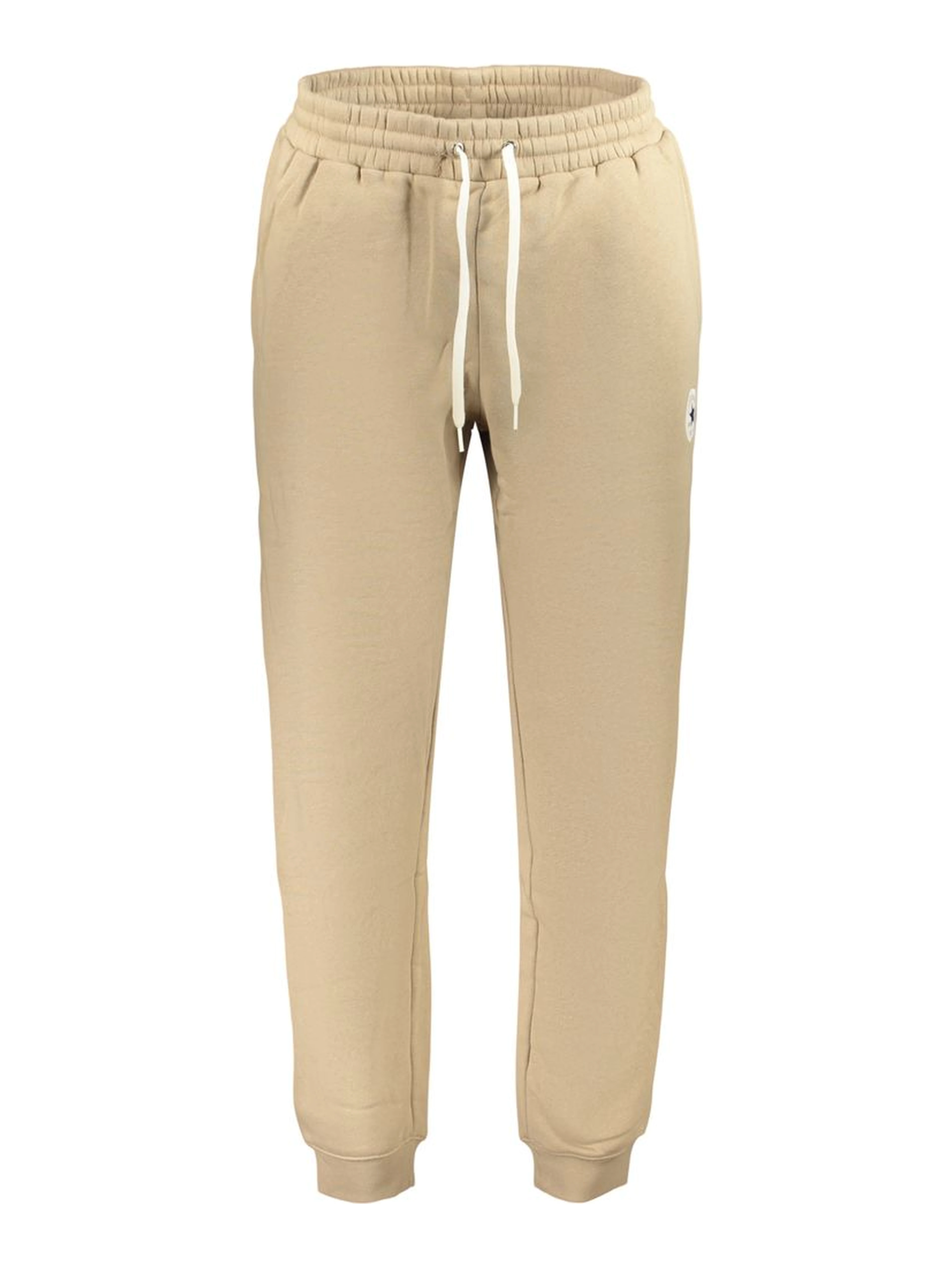 Beige Cotton Mens Trousers