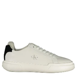 White Polyurethane Men Sneaker