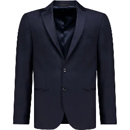 Blue Wool Full-Length Jacket
