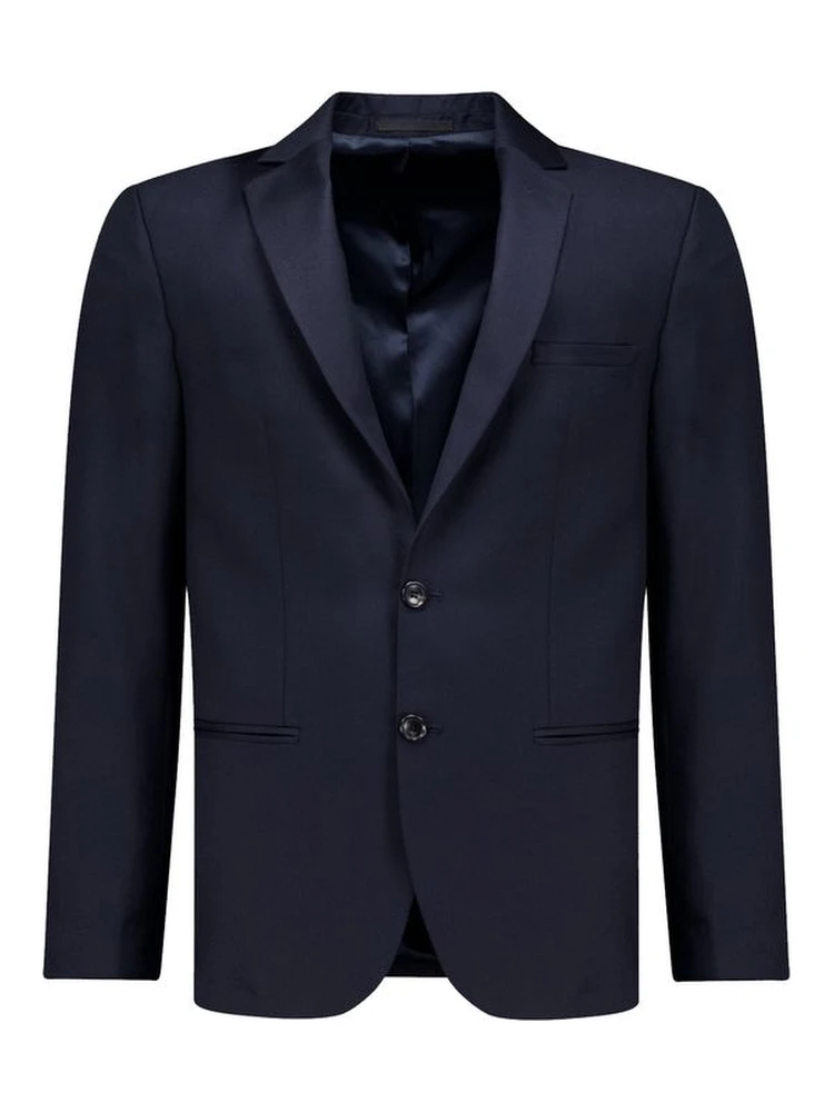 Blue Wool Full-Length Jacket