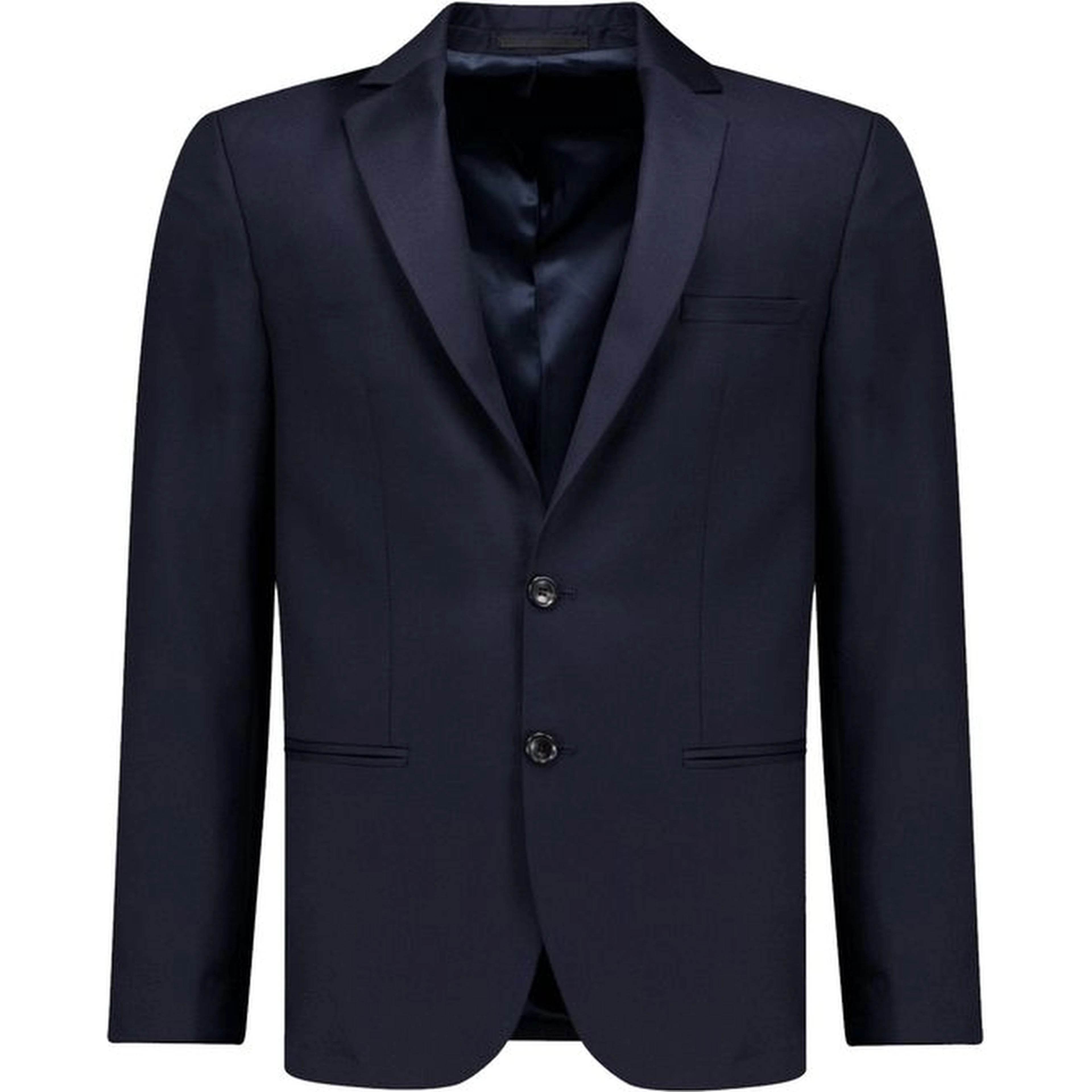 Blue Wool Full-Length Jacket