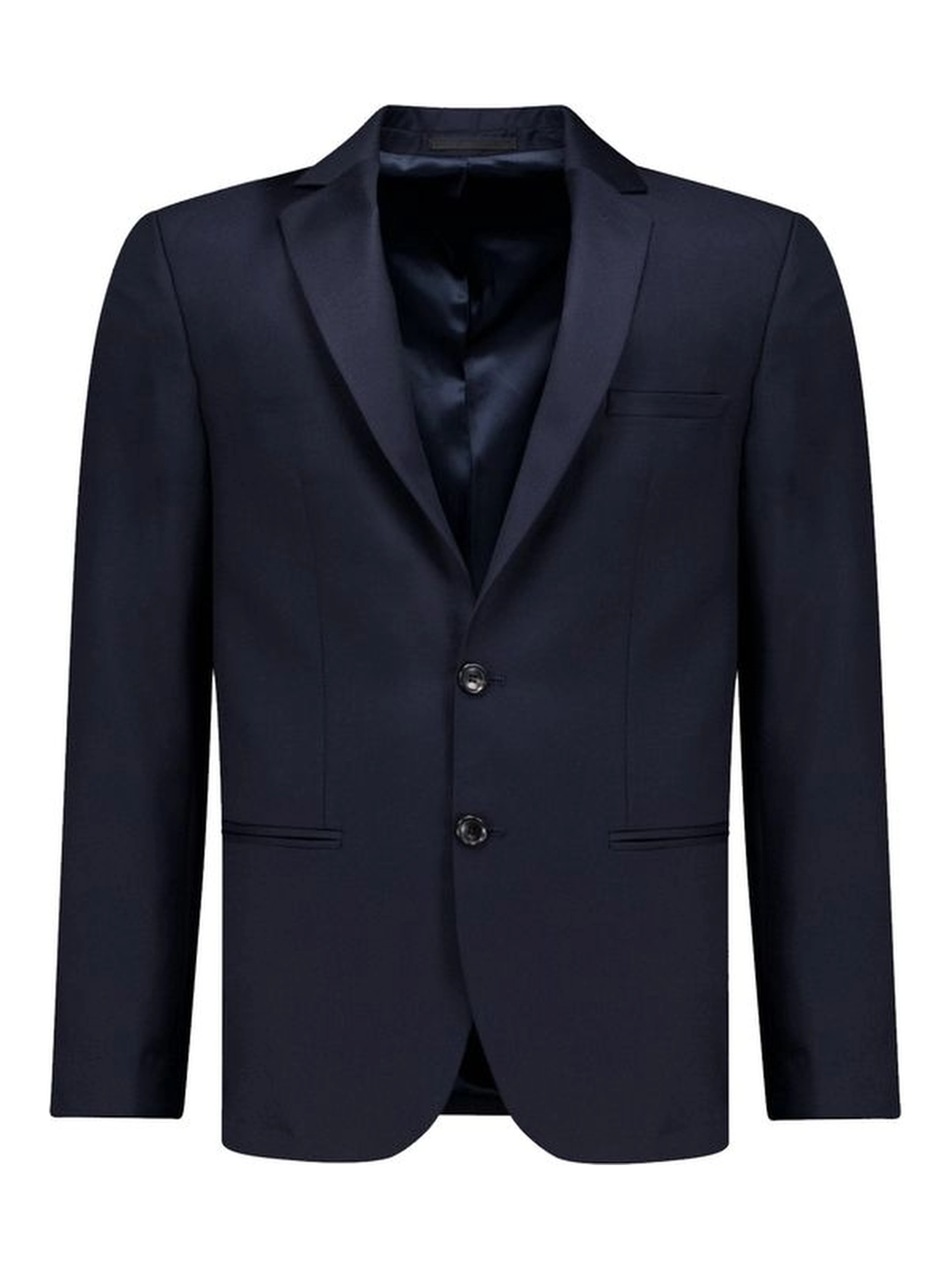 Blue Wool Full-Length Jacket