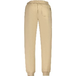 Beige Cotton Mens Trousers