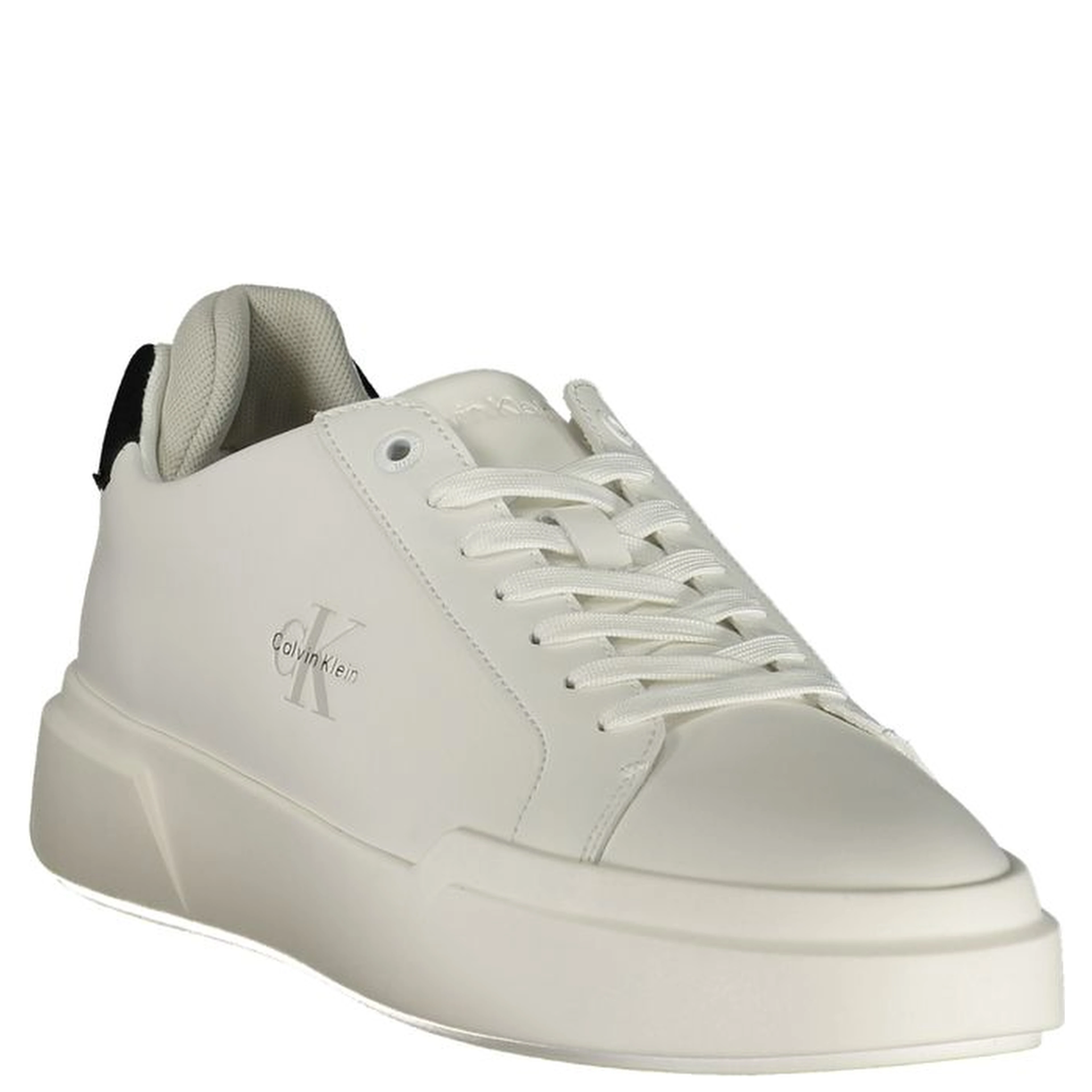 White Polyurethane Men Sneaker