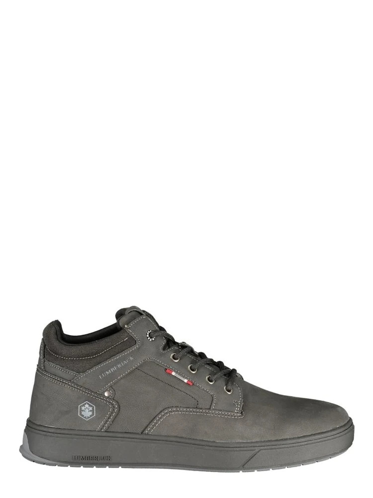 Black Polyurethane Men's Sneaker