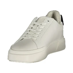 White Polyurethane Men Sneaker
