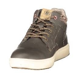 Brown Polyurethane Men's Sneaker