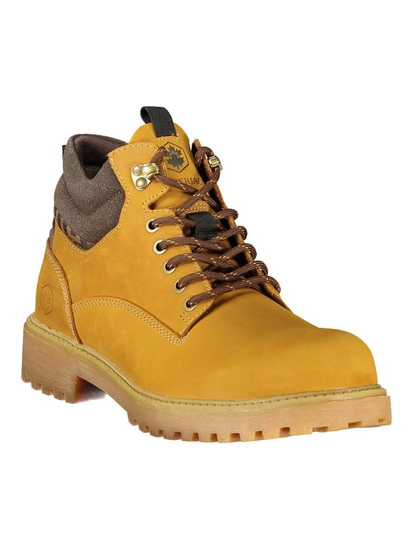 Yellow Leather Mens Sneaker