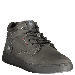 Black Polyurethane Men's Sneaker