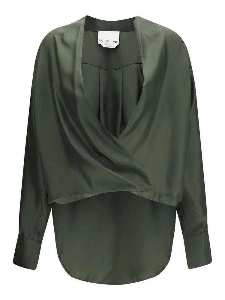 Bicolor Silk Blouse