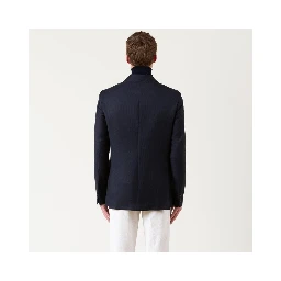 Blue Wool Full-Length Jacket