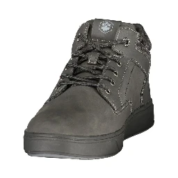 Black Polyurethane Men's Sneaker