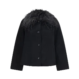 Black Wool Oves Aries Full-Length Jacket
