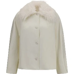 White Wool Oves Aries Full-Length Jacket