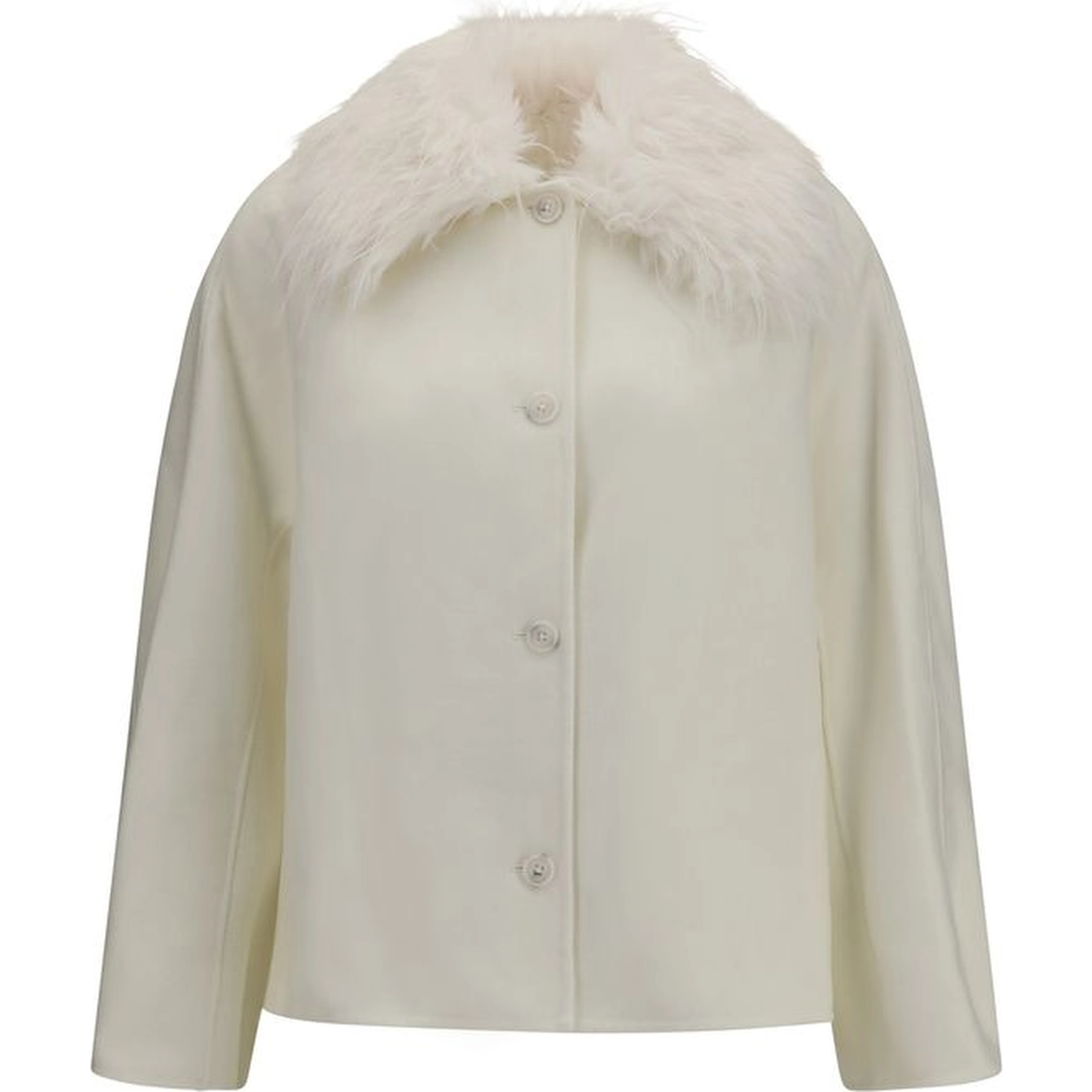White Wool Oves Aries Full-Length Jacket