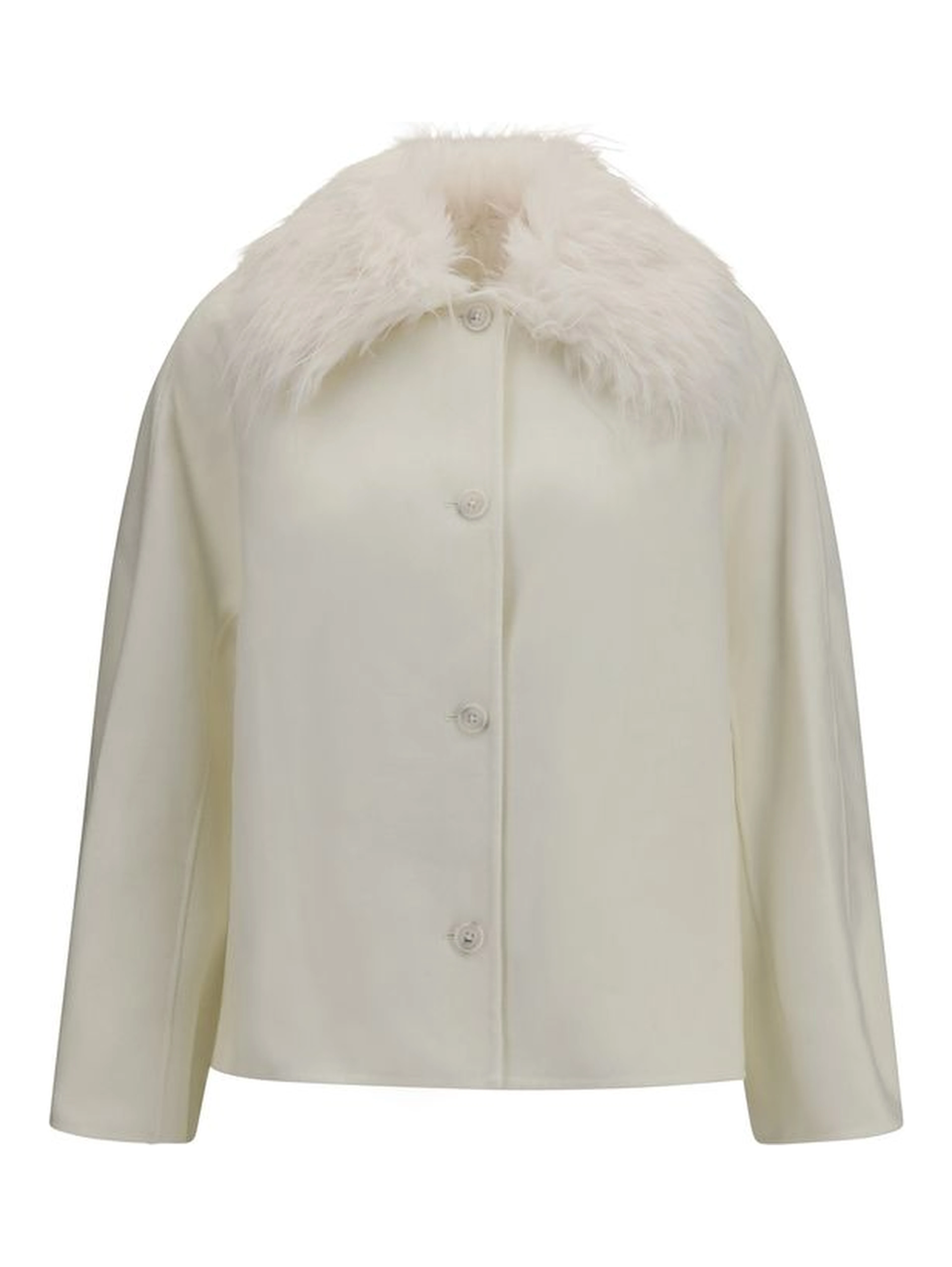 White Wool Oves Aries Full-Length Jacket