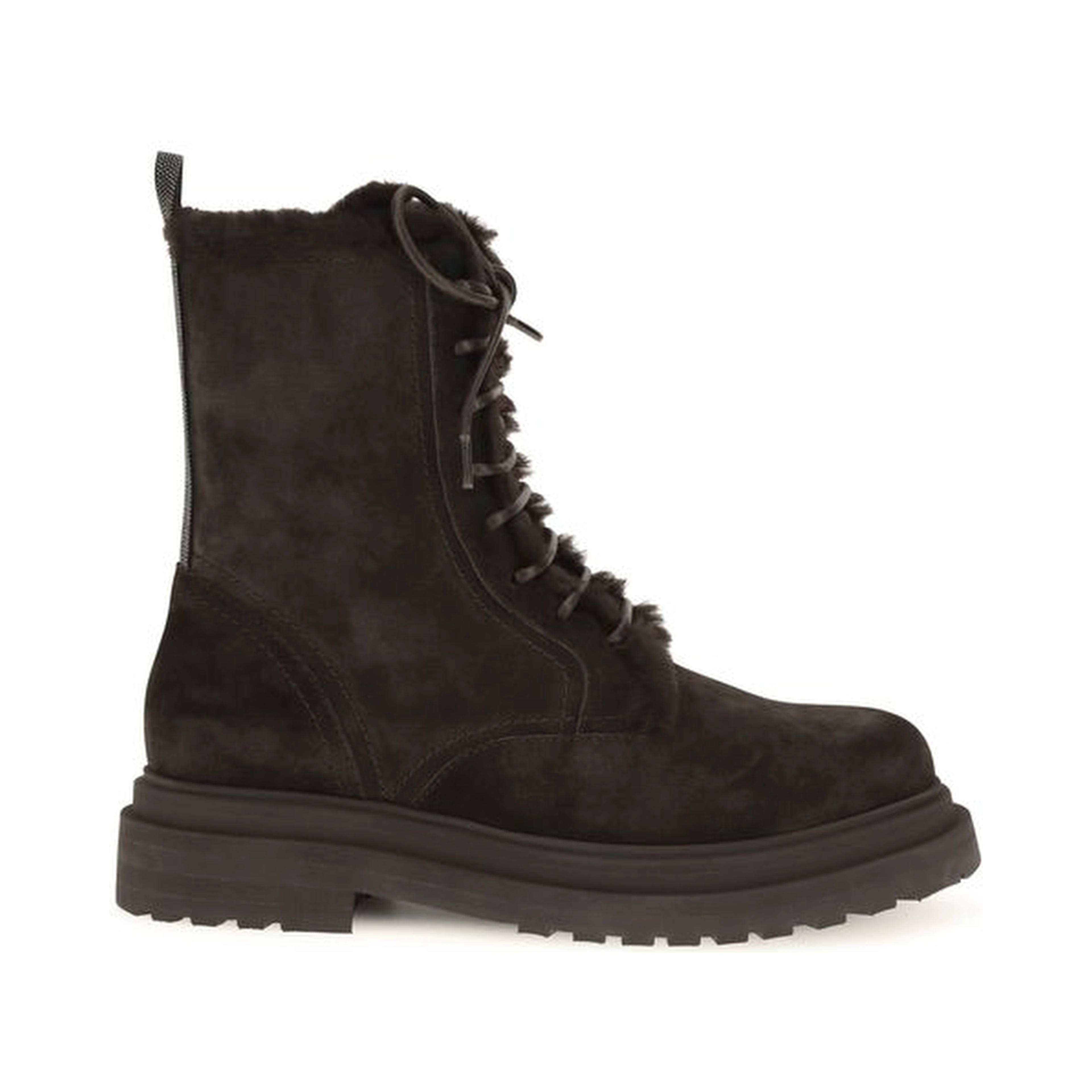 Black Calf Leather Bos Taurus Lace-Up Boots