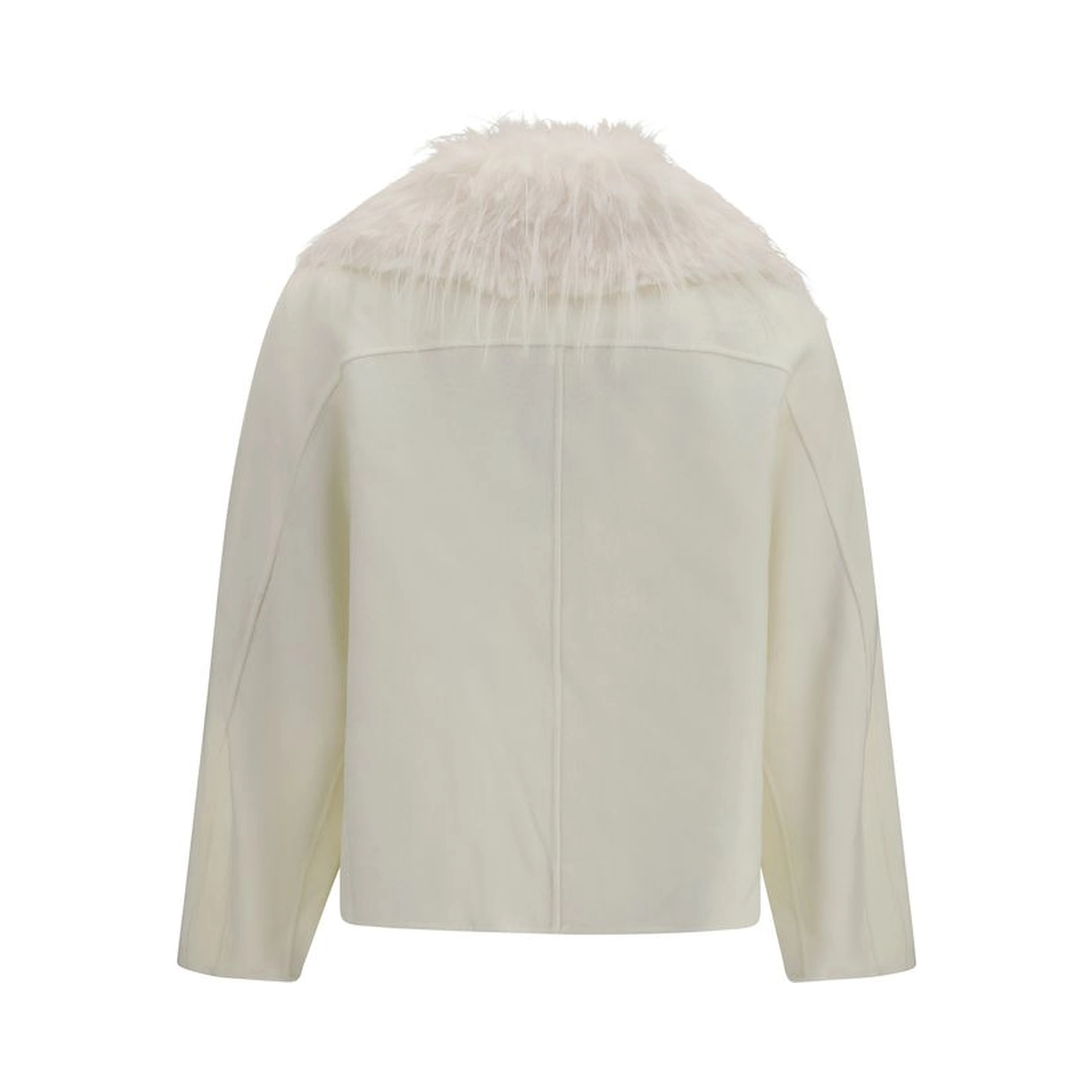 White Wool Oves Aries Full-Length Jacket