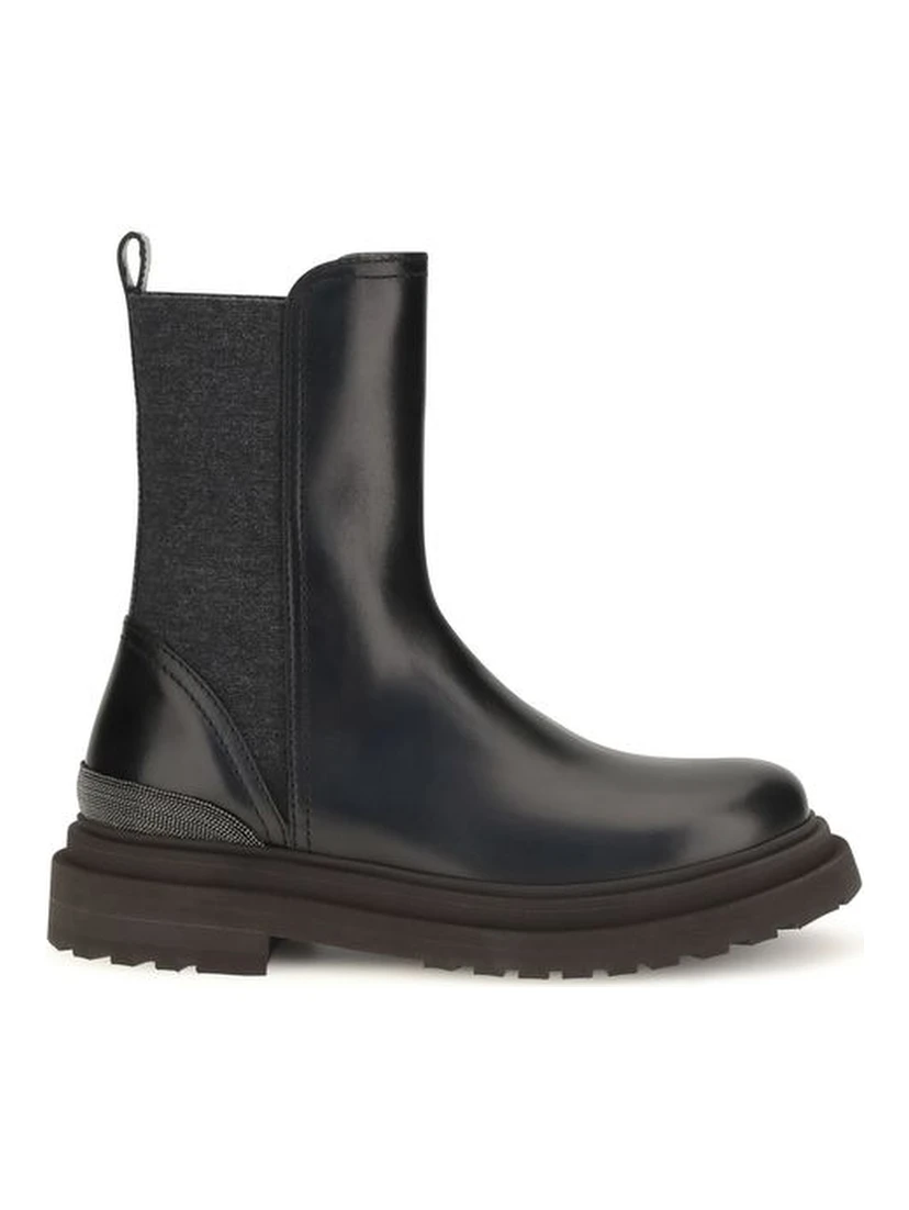 Black Calf Leather Bos Taurus Chelsea Boots