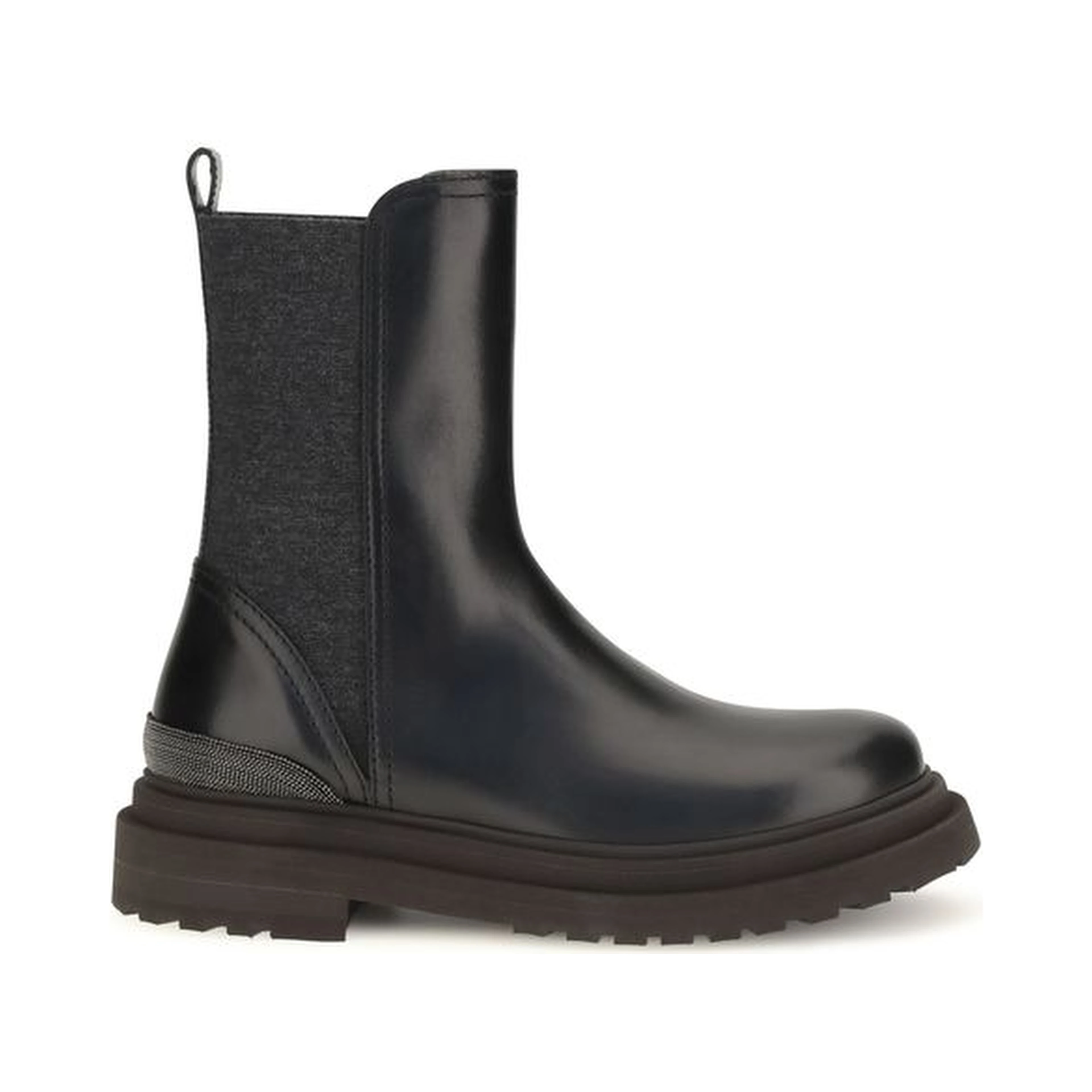 Black Calf Leather Bos Taurus Chelsea Boots