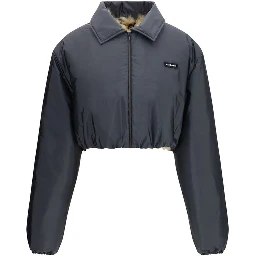 Gray Recycled Polyamide Shell Jacket