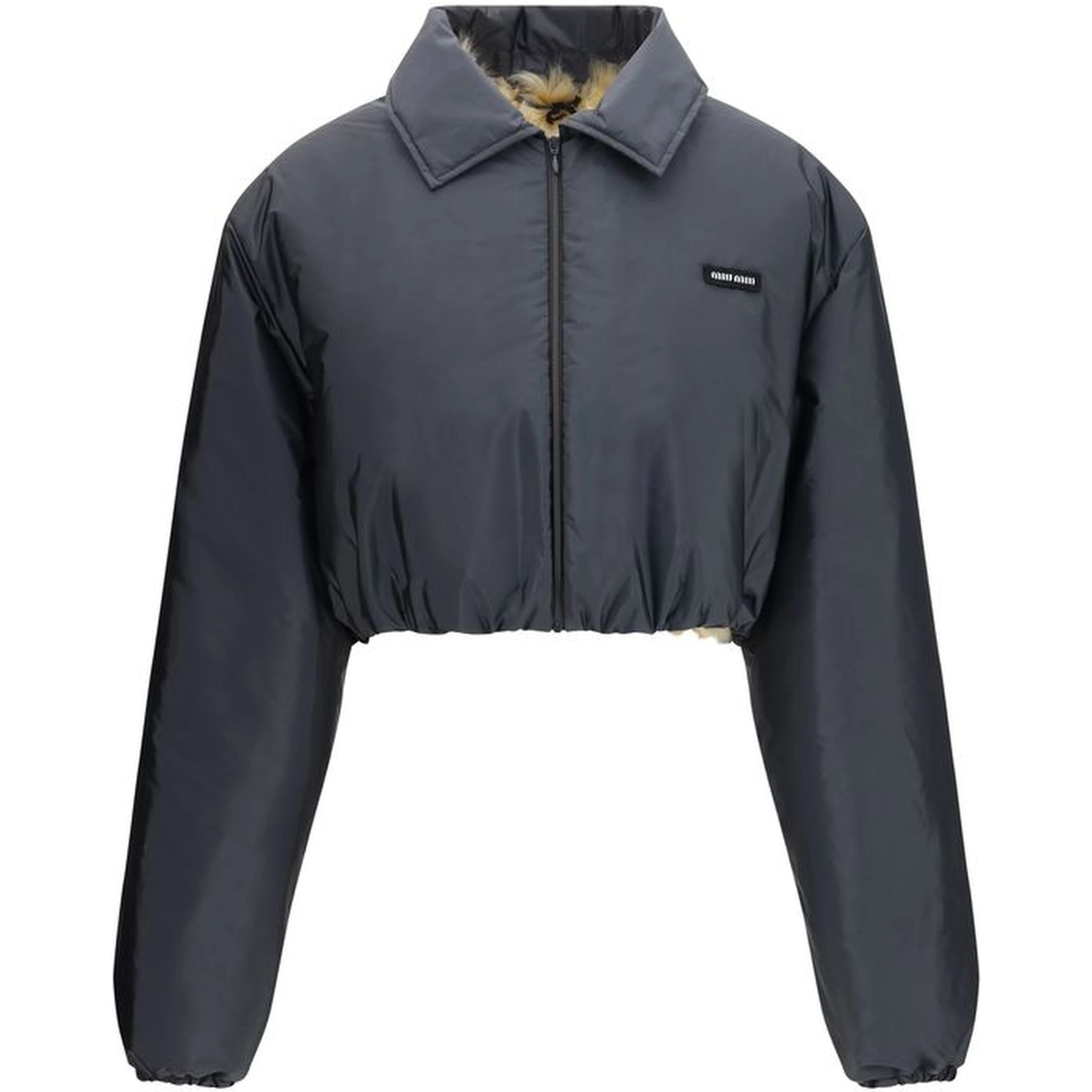 Gray Recycled Polyamide Shell Jacket