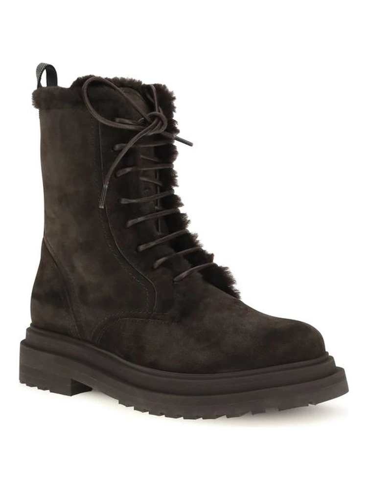 Black Calf Leather Bos Taurus Lace-Up Boots alternative