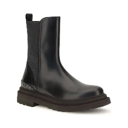Black Calf Leather Bos Taurus Chelsea Boots