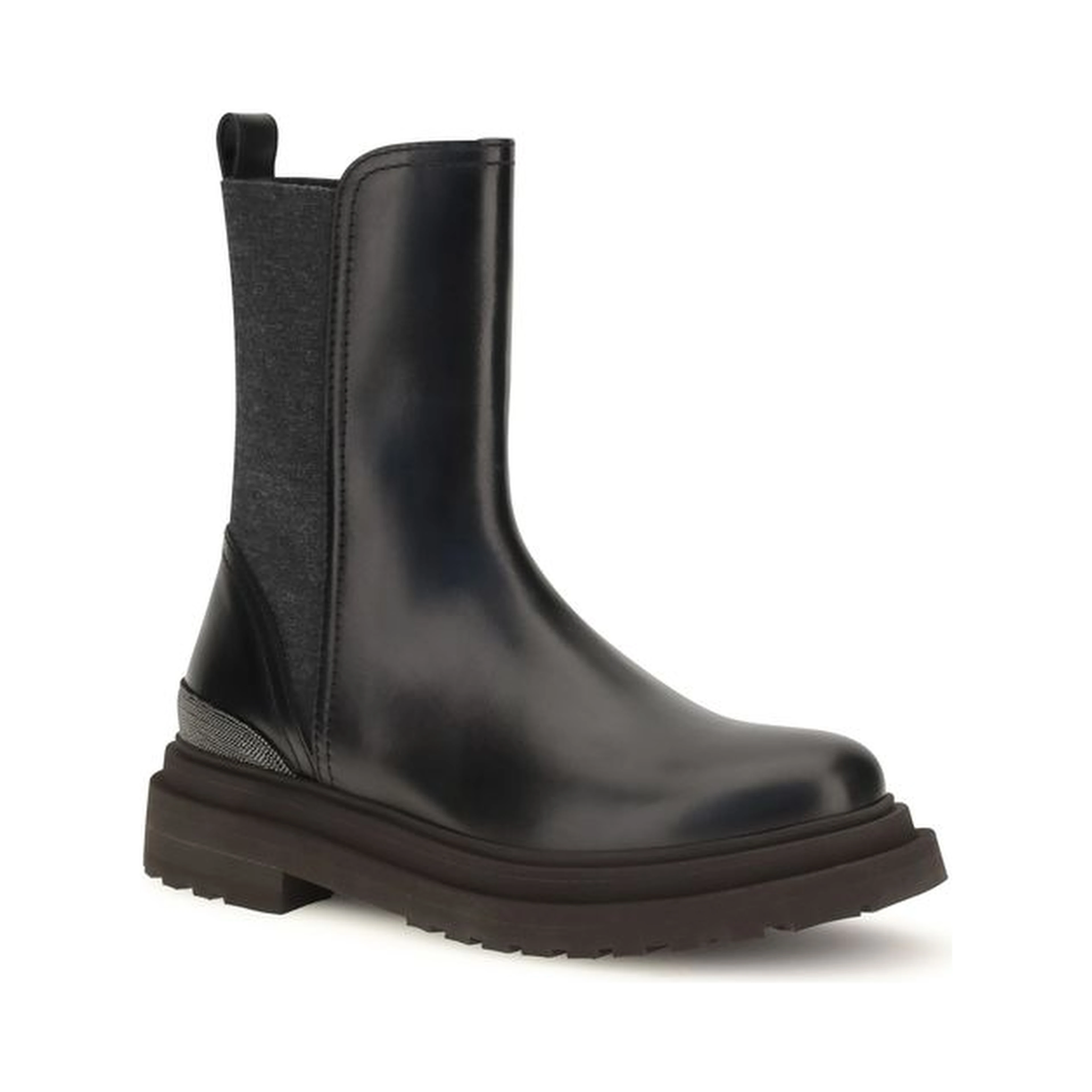 Black Calf Leather Bos Taurus Chelsea Boots