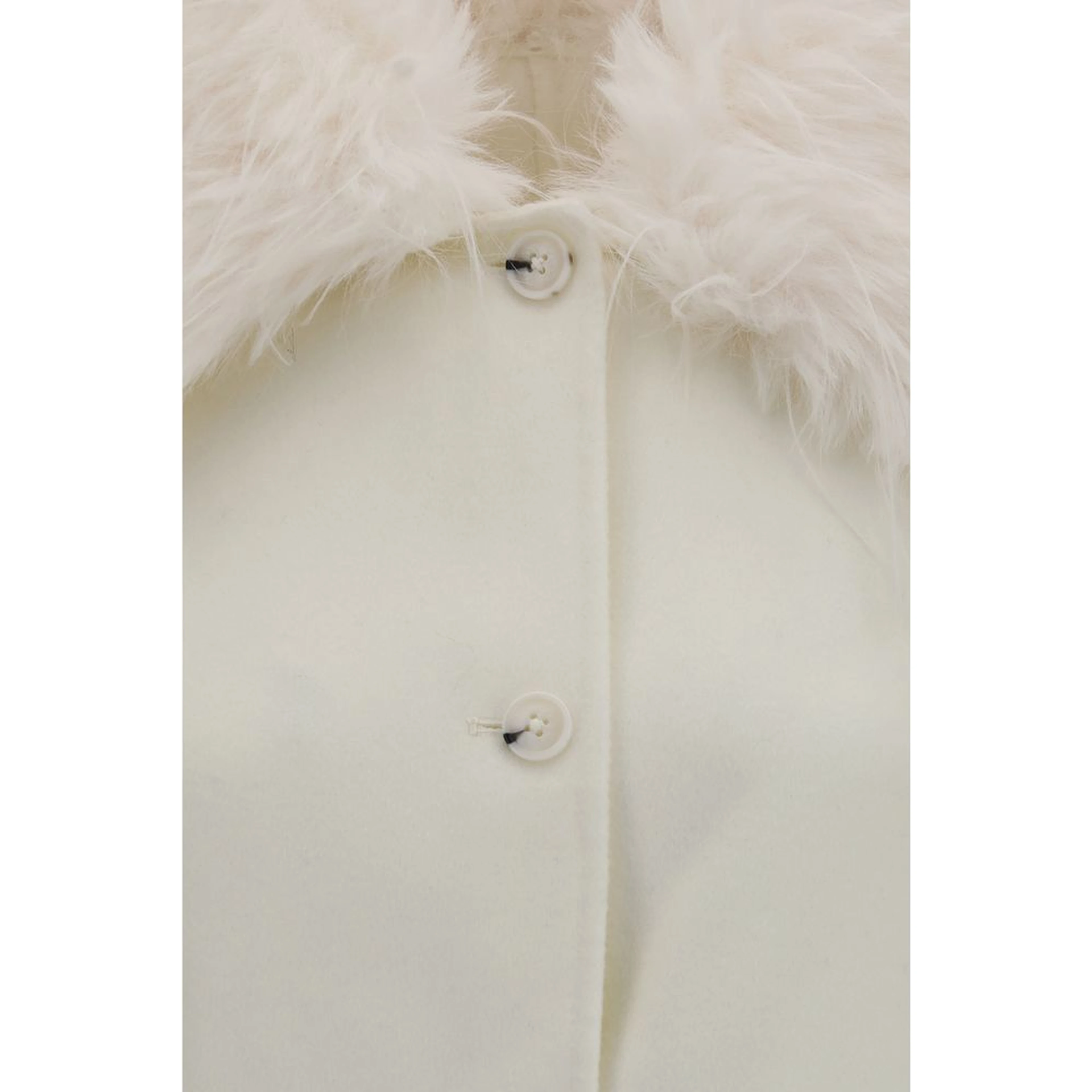 White Wool Oves Aries Full-Length Jacket