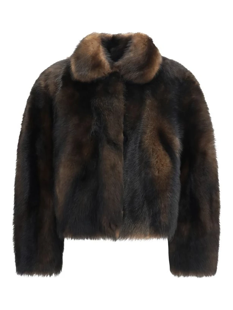 Brown Lambskin Full-Length Jacket