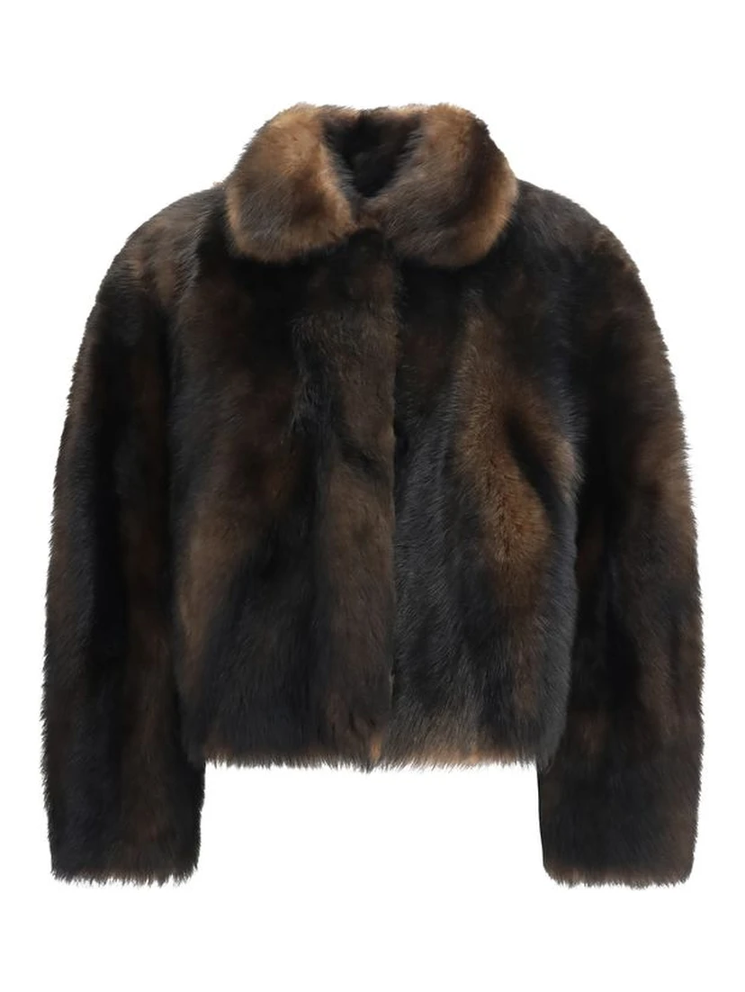 Brown Lambskin Full-Length Jacket